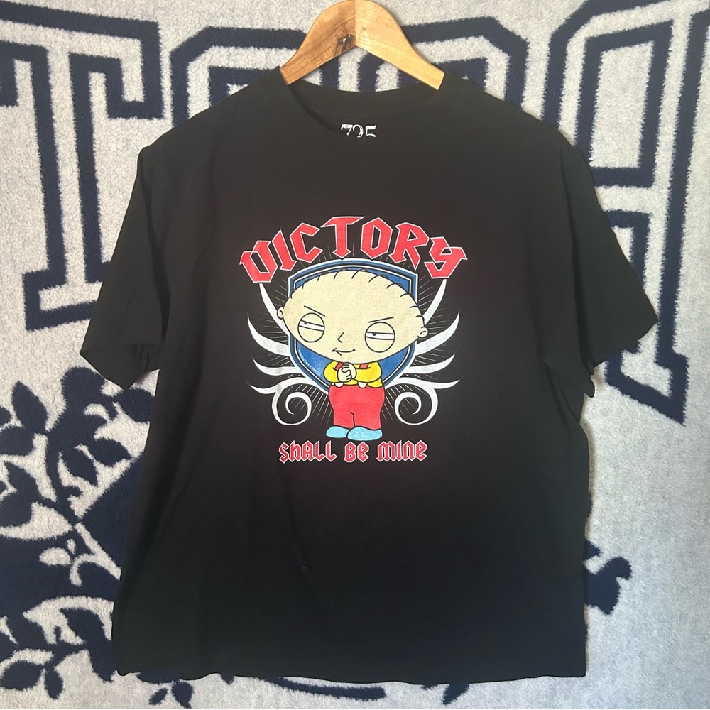 Family Guy Stewie Victory Shall Be Mine T-Shirt Size Large 00s Y2K 2008
